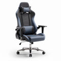 Ergonomic gaming chair with adjustable armrests and lumbar support navy blue 70 x 70 x 130cm