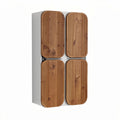 Wall-mounted storage cabinet with wooden doors 60 x 30 x 120cm