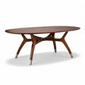 Wooden oval dining table with unique leg design 180 x 90 x 75cm